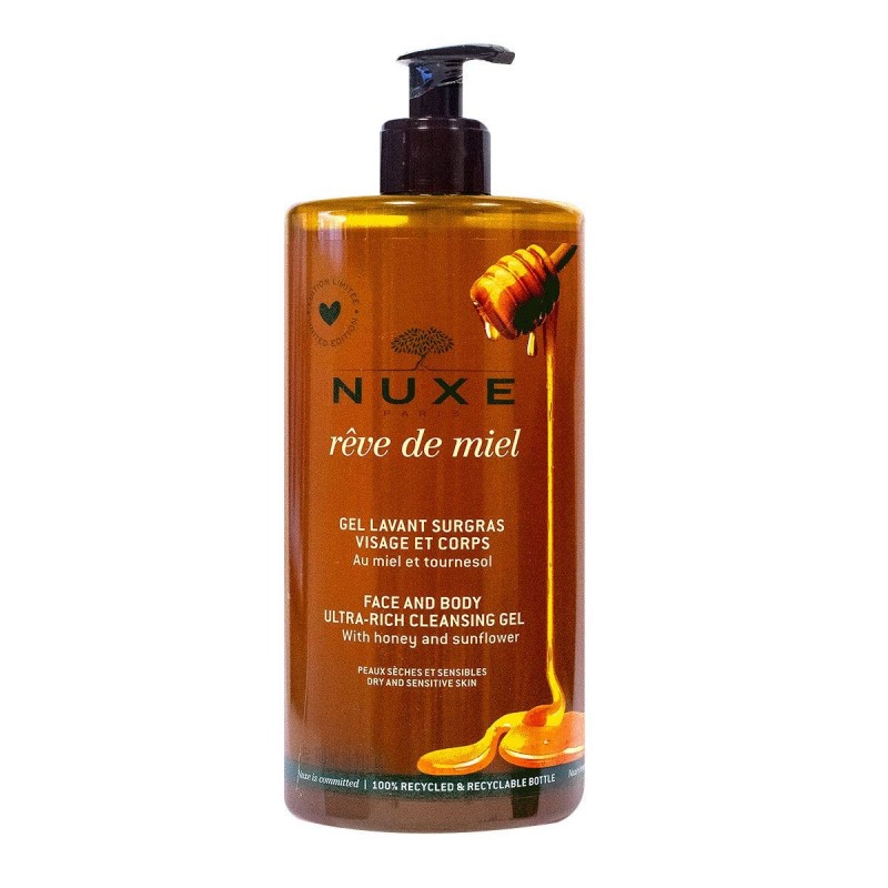 NUXE rêve de miel gel lavant surgras 750 ml