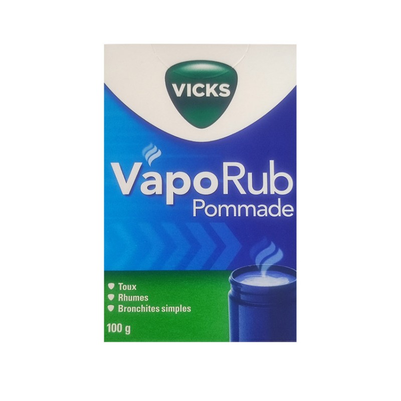 VICKS VAPOrub pommade 100gr décongestionnant des bronches en cas de rhumes