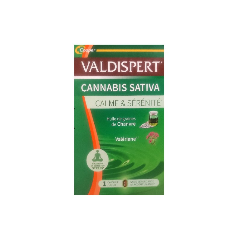 valdispert cannabis sativa 24 capsules pour retrouver calme et sérénité