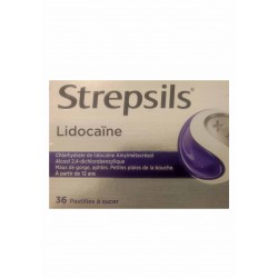 STREPSIL lidocaïne 36 pastilles contre le mal de gorge