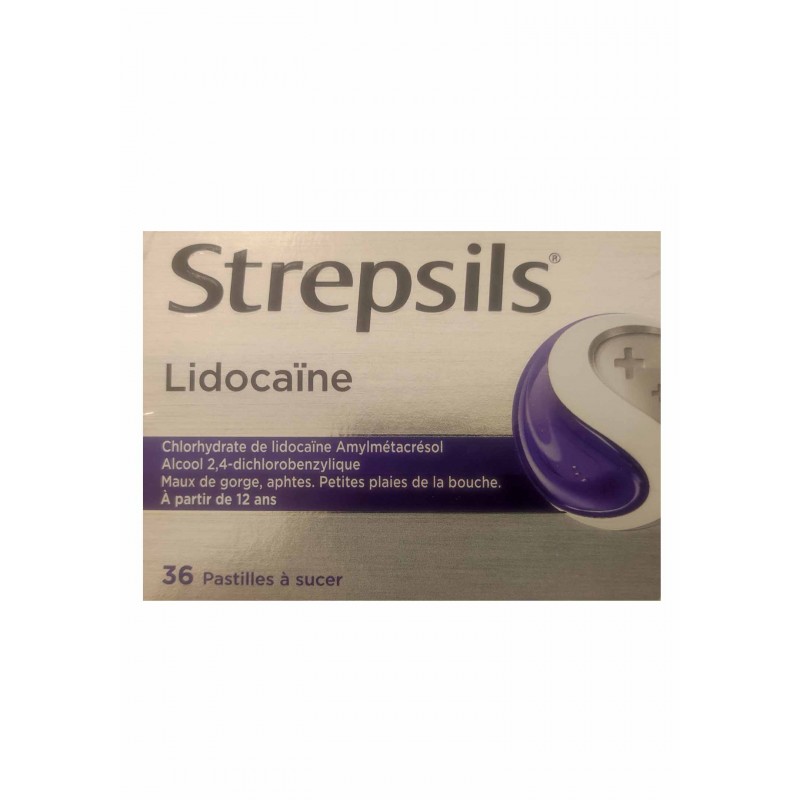 STREPSIL lidocaïne 36 pastilles contre le mal de gorge