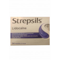 STREPSIL lidocaïne 24 pastilles mal de gorge