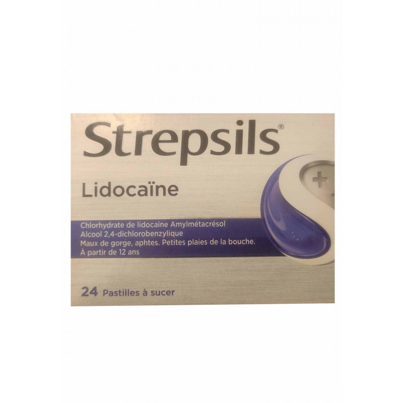 STREPSIL lidocaïne 24 pastilles mal de gorge