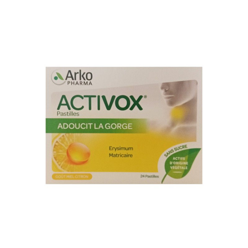 ACTIVOX Pastilles miel citron boite de 24 adoucit la gorge