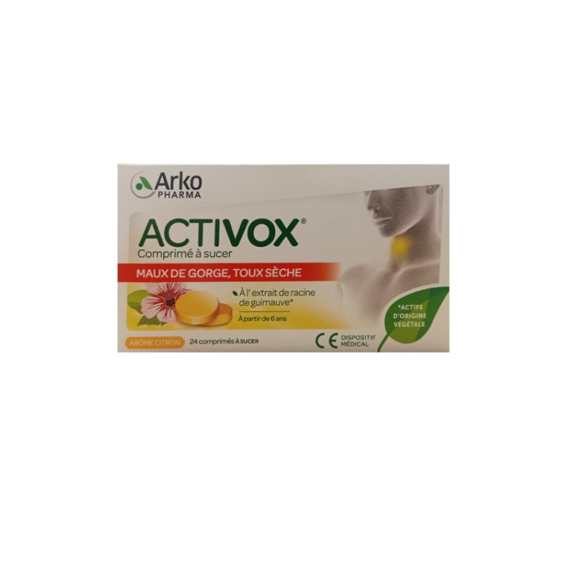 ACTIVOX comprimés à sucer  Maux de gorge toux sèche arome citron