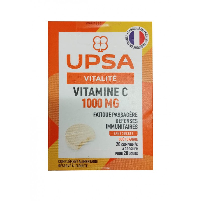 UPSA vitamine c 1000 mg  20 comprimés à croquer