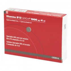 VITAMINE B12 GERDA 6 AMPOULES