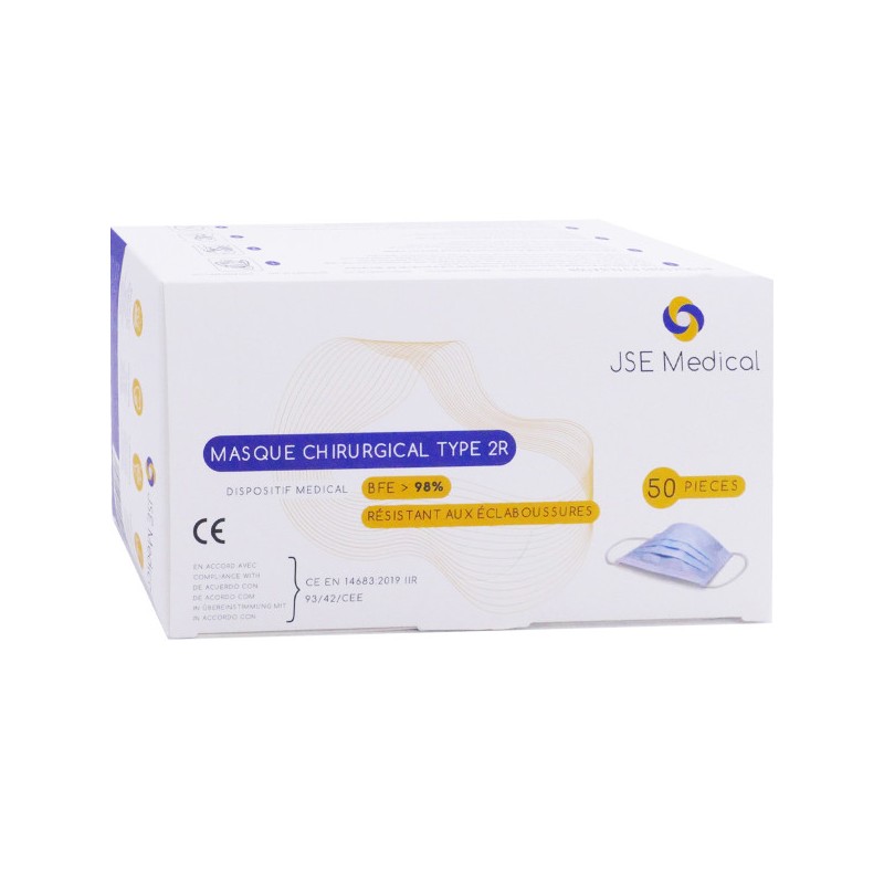 Masques chirurgicaux adulte Type IIR 5 couleurs x50 - Pharmacie Veau