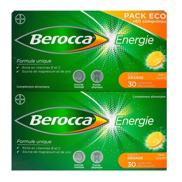 BEROCCA ENERGIE GOûT ORANGE 60 COMPRIMéS EFFERVESCENTS