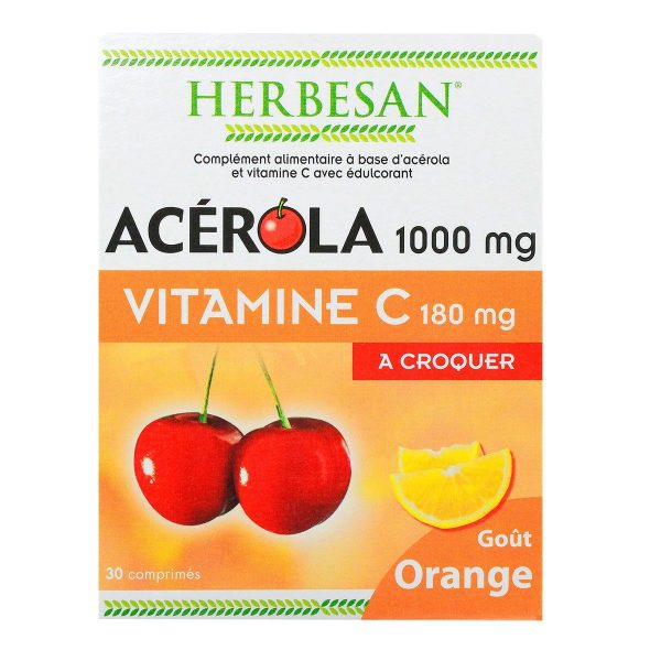 HERBESAN ACEROLA 1000 ORANGE BOITE DE 30