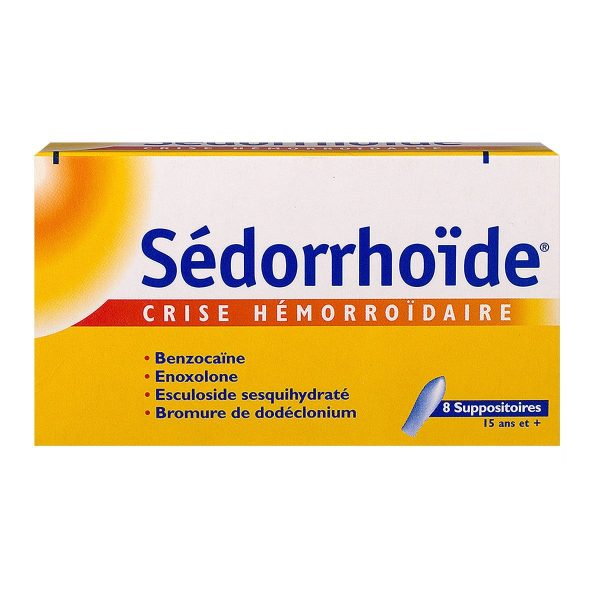 SEDORRHOIDE CRISE HEMORROIDAIRE 8 SUPPOSITOIRES