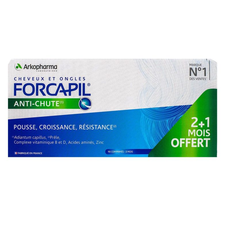 FORCAPIL ANTI-CHUTE CHEVEUX ET ONGLES 3 X 30 COMPRIMéS