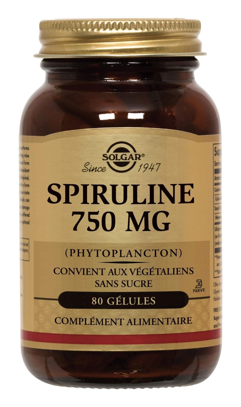 SOLGAR SPIRULINE 750 MG 80 GéLULES