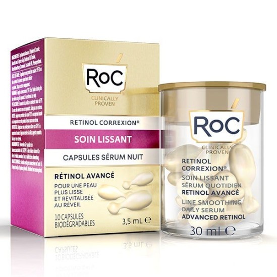 ROC RETINOL CORREXION SOIN LISSANT CAPSULE NUIT 10 UNITES