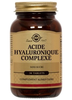 SOLGAR COLLAGÈNE ACIDE HYALURONIQUE COMPLEXE BTE 30 CPS