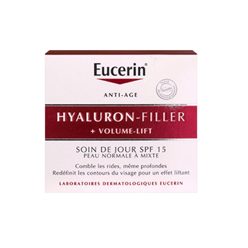 EUCERIN HYALURON FILLER VOLUME-LIFT SOIN DE JOUR SPF15 PEAUX NORMALES 50ML