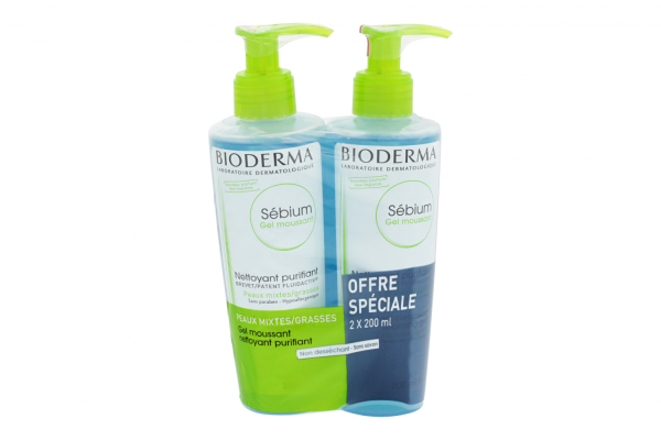 BIODERMA SEBIUM GEL MOUSSANT 2X200ML