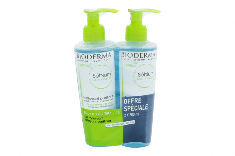 BIODERMA SEBIUM GEL MOUSSANT 2X200ML