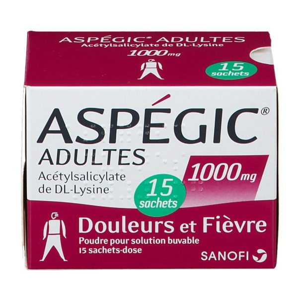 ASPEGIC ADULTES 1000MG 15 SACHETS