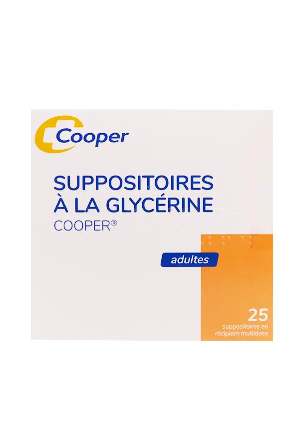 25 suppositoires à la glycerine cooper