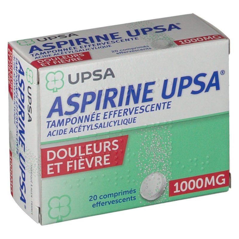 ASPIRINE UPSA 1000MG 20 COMPRIMES EFFERVESCENTS