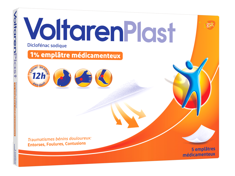 VOLTARENPLAST 1% 5 EMPLATRES