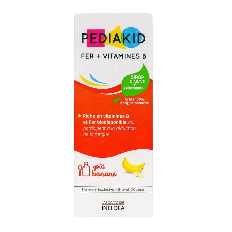 PEDIAKID FER + VITAMINES B GOUT BANANE 125 ML