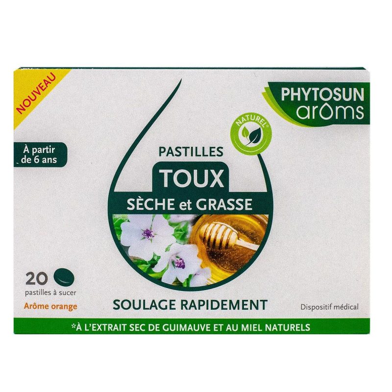 Phytosun Arôms pastilles toux sèche et grasse 20 pastilles