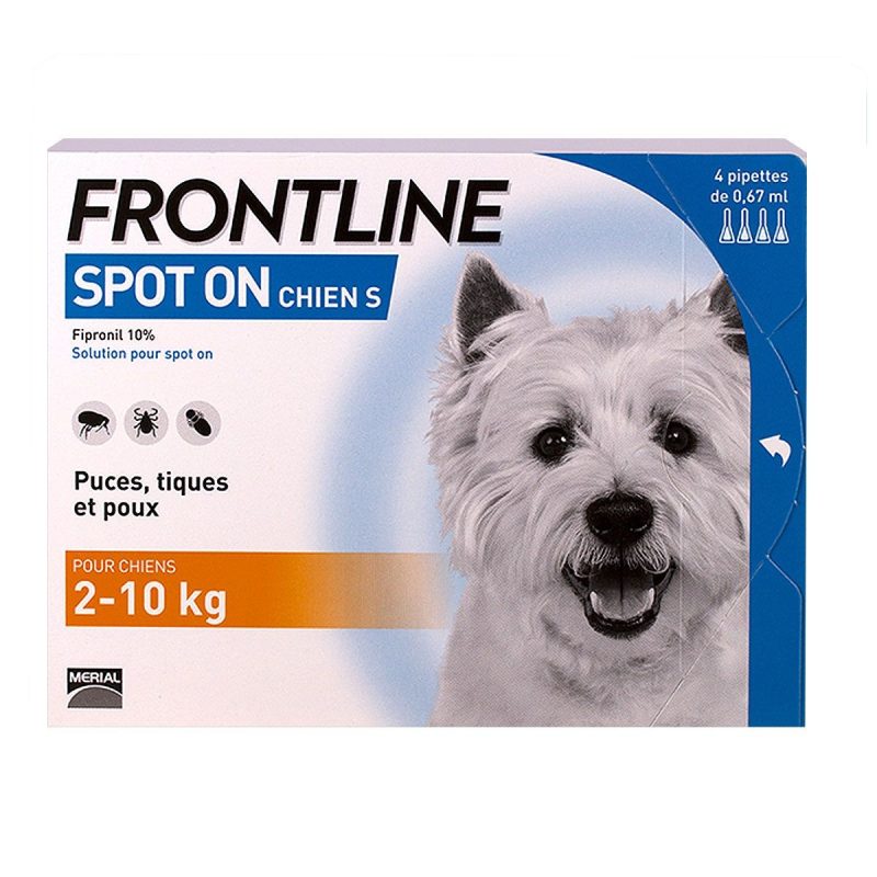 FRONTLINE CHIEN SPOT-ON 2-10KG 4 PIPETTES