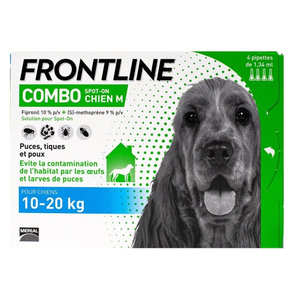 FRONTLINE COMBO CHIEN SPOT-ON 10-20 KG 4 PIPETTES