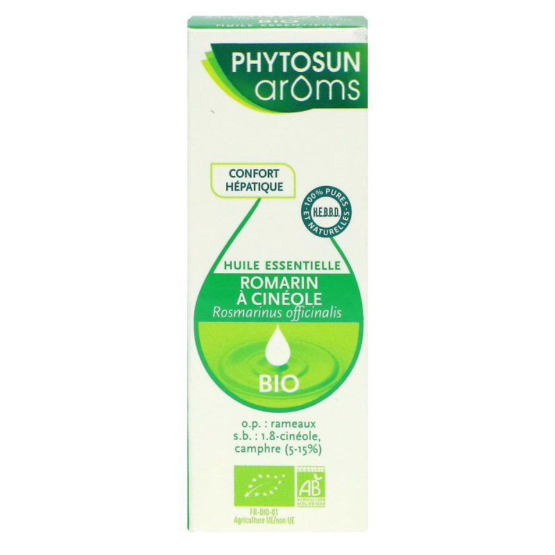 PHYTOSUN ARÔMS HUILE ESSENTIELLE ROMARIN A CINEOLE BIO 10ML