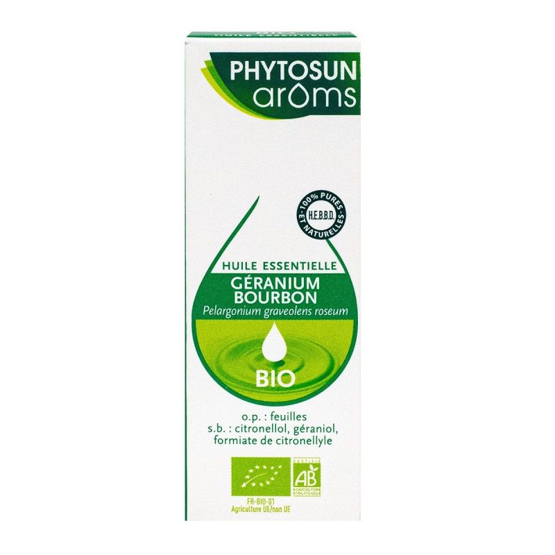 PHYTOSUN ARÔMS HUILE ESSENTIELLE DE GERANIUM BOURBON BIO 10ML