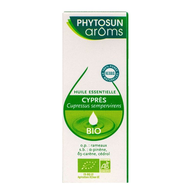 PHYTOSUN ARÔMS HUILE ESSENTIELLE CYPRES BIO 10 ML