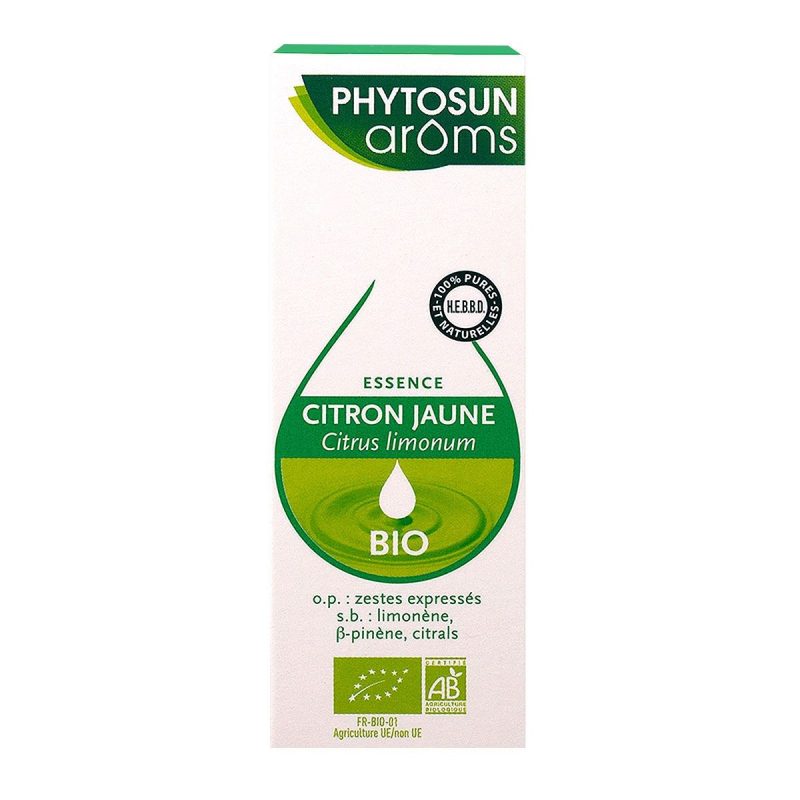 PHYTOSUN ARÔMS HUILE ESSENTIELLE CITRON JAUNE BIO 10ML