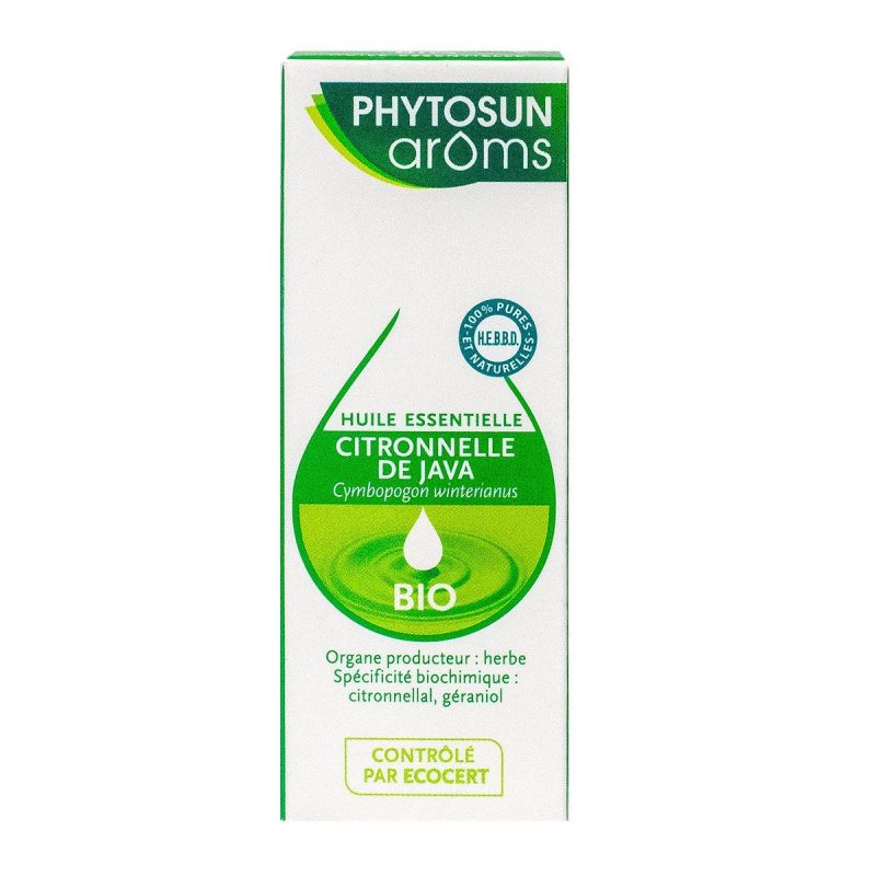 PHYTOSUN ARÔMS HUILE ESSENTIELLE CITON DE JAVA BIO 10ML