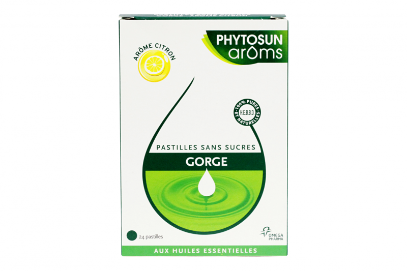 PHYTOSUN ARÔMS GORGE SANS SUCRE CITRON 24 PASTILLES