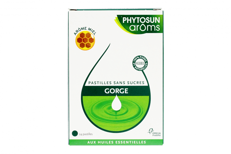 PHYTOSUN ARÔMS GORGE SANS SUCRE MIEL 24 PASTILLES