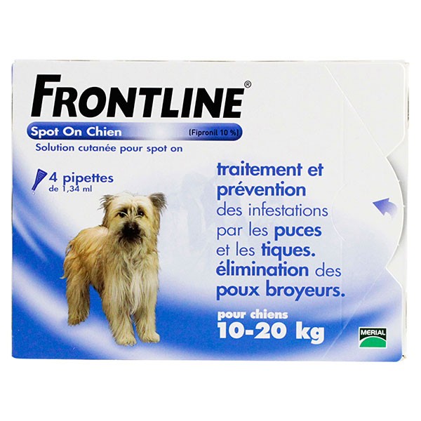 FRONTLINE CHIEN SPOT-ON 10-20 BOITE DE 4 PIPETTES