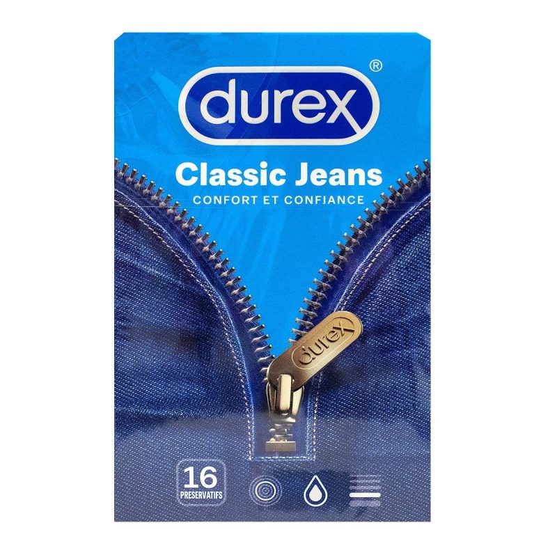 DUREX CLASSIC JEANS PRESERVATIFS 16 UNITES