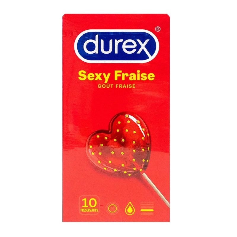 DUREX SEXY FRAISE PRESERVATIFS 10 UNITES