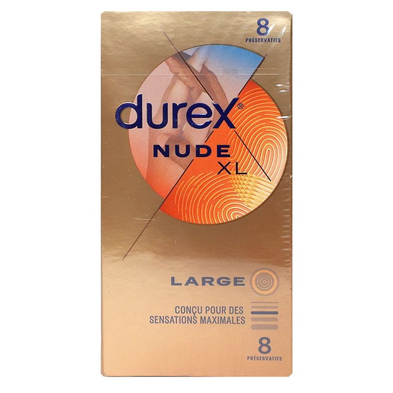 DUREX NUDE EXTRA-LARGE 8 UNITES