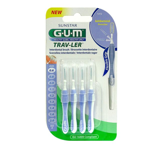 Gum Trav-Ler brossette interdentaire conique gris 1312 bt 4