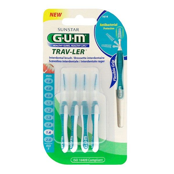 Gum Trav-Ler brossette interdentaire conique bleu 1614 bt 4