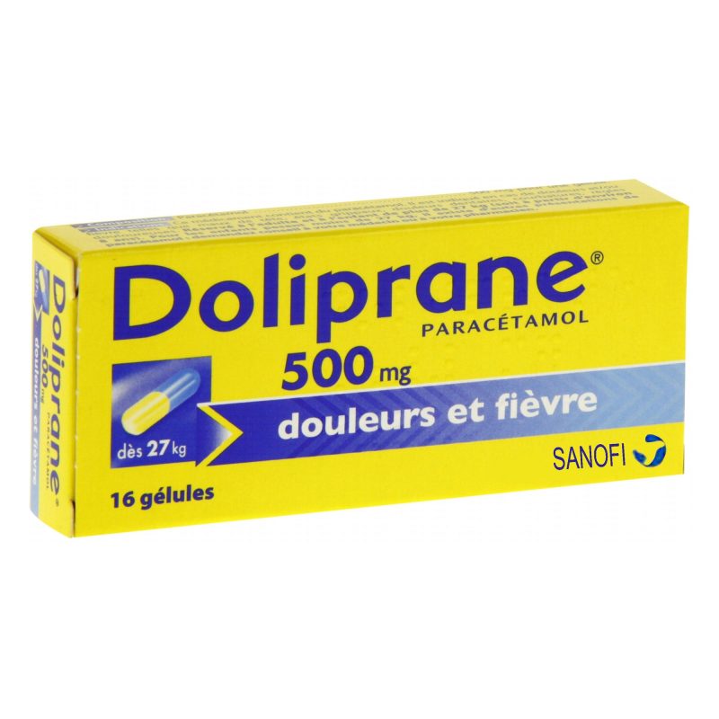 Doliprane 500mg boite 16 gélules