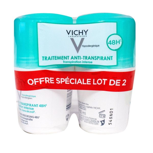 Vichy Traitement Anti-Transpirant 48h Roll-on 2x50 ml