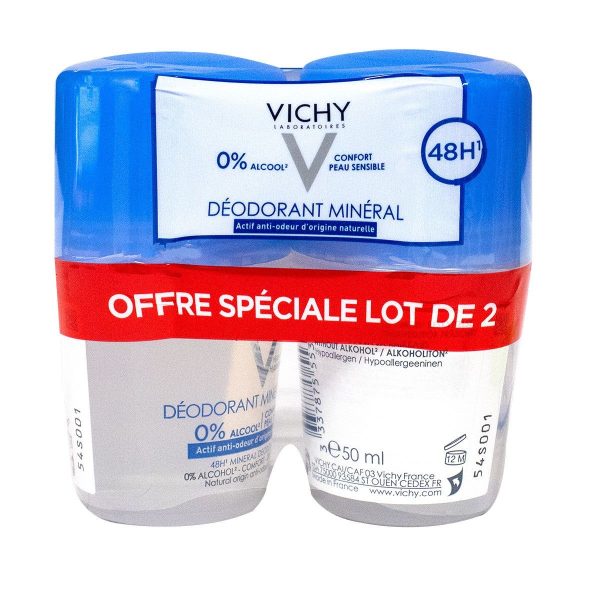 Vichy déodorant Minéral 48h 2x50 ml