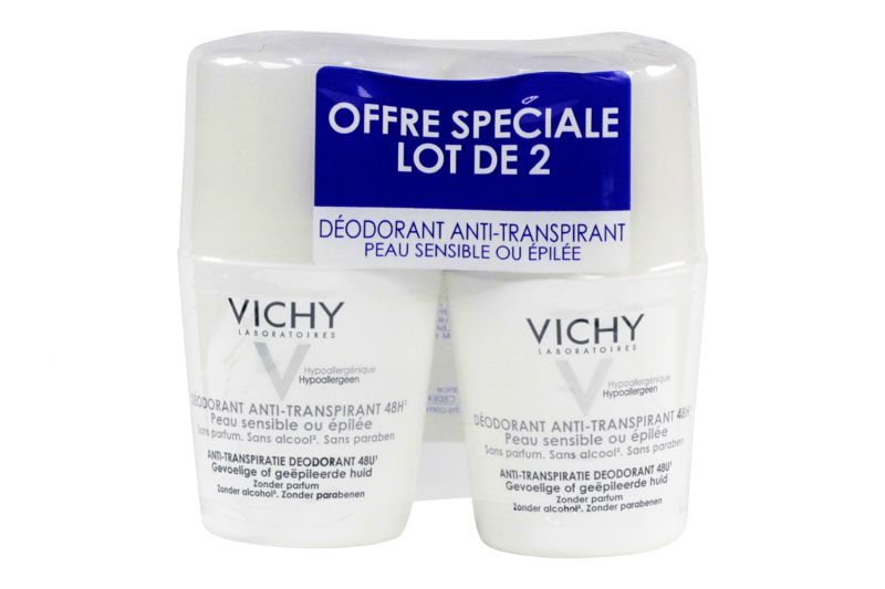 Vichy Déodorant Anti-Transpirant 48h Peau Sensible 2 x 50 ml