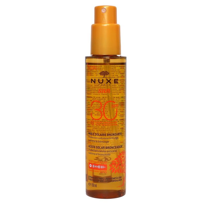 Nuxe Sun huile solaire bronzante visage et corps SPF 30