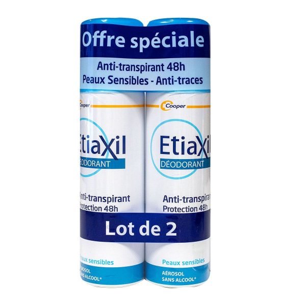 Etiaxil anti transpirant 48h Peaux sensibles spray 2 x 150 ml