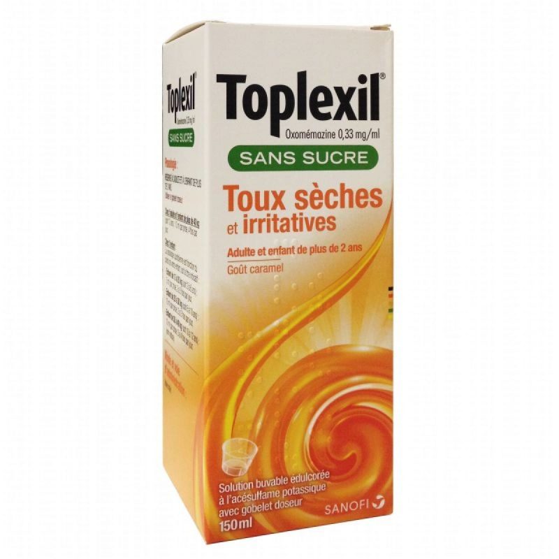 TOPLEXIL SANS SUCRE SIROP TOUX SECHE 150ML